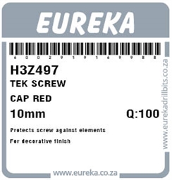 H3Z497 - Tek Screw Cap Red -H3Z497_label_T